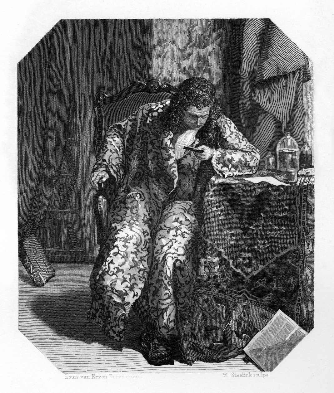 Antoni van Leeuwenhoek, 17. yüzyıl Hollandalı bilim adamı ve mikroskopi öncüsü, c1870 by W. Steelink