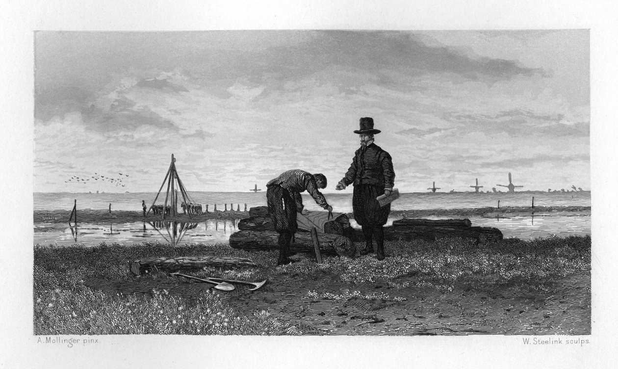 Jan Leeghwater, Hollandalı değirmen üreticisi ve hidrolik mühendisi, 1608 c1870 by W. Steelink