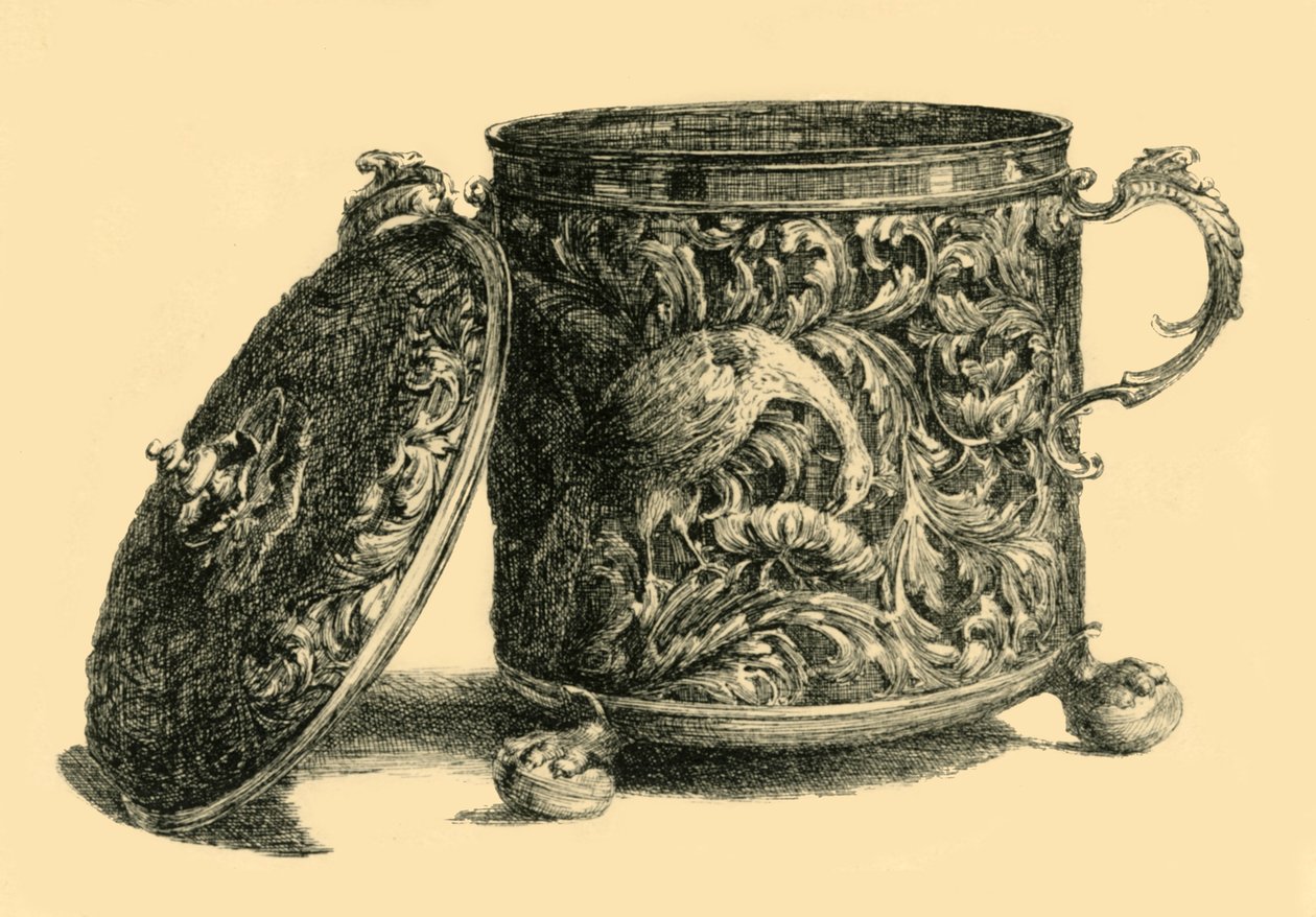Gümüş yaldızlı kap ve kapak, 1669-1670, 1881. by W T Roberts