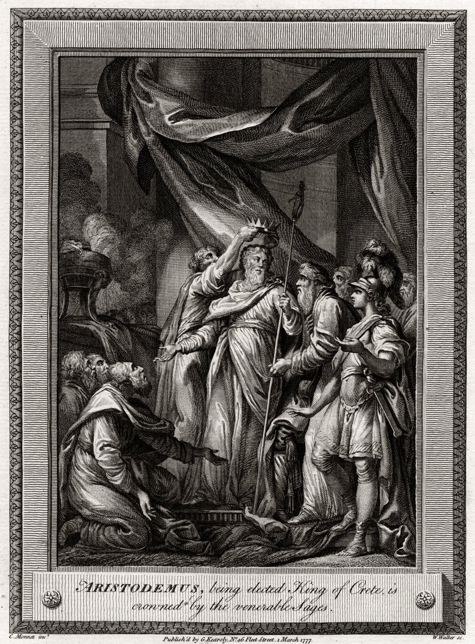 Girit Kralı seçilen Aristodemus, 1777
