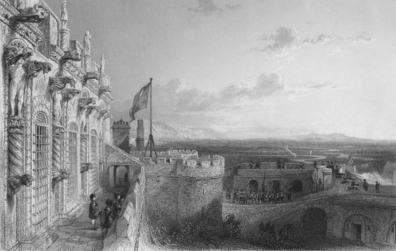 Stirling Kalesi, 19. yüzyıl. by W. Wallis