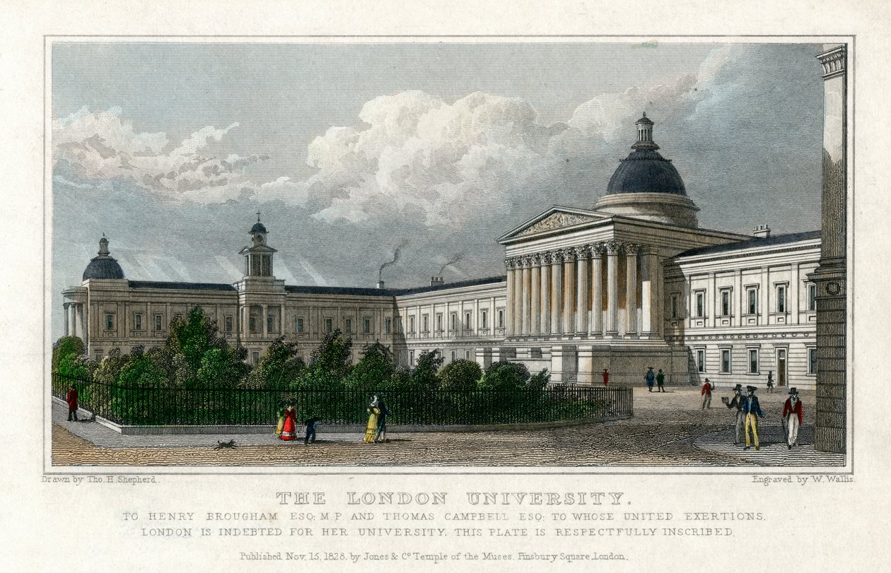 Londra Üniversitesi, 1828 by W. Wallis