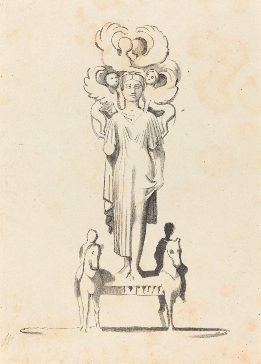 Aşil Barrowunda Bulunan Bronz Minerva Figürü by W. Walton after John Flaxman