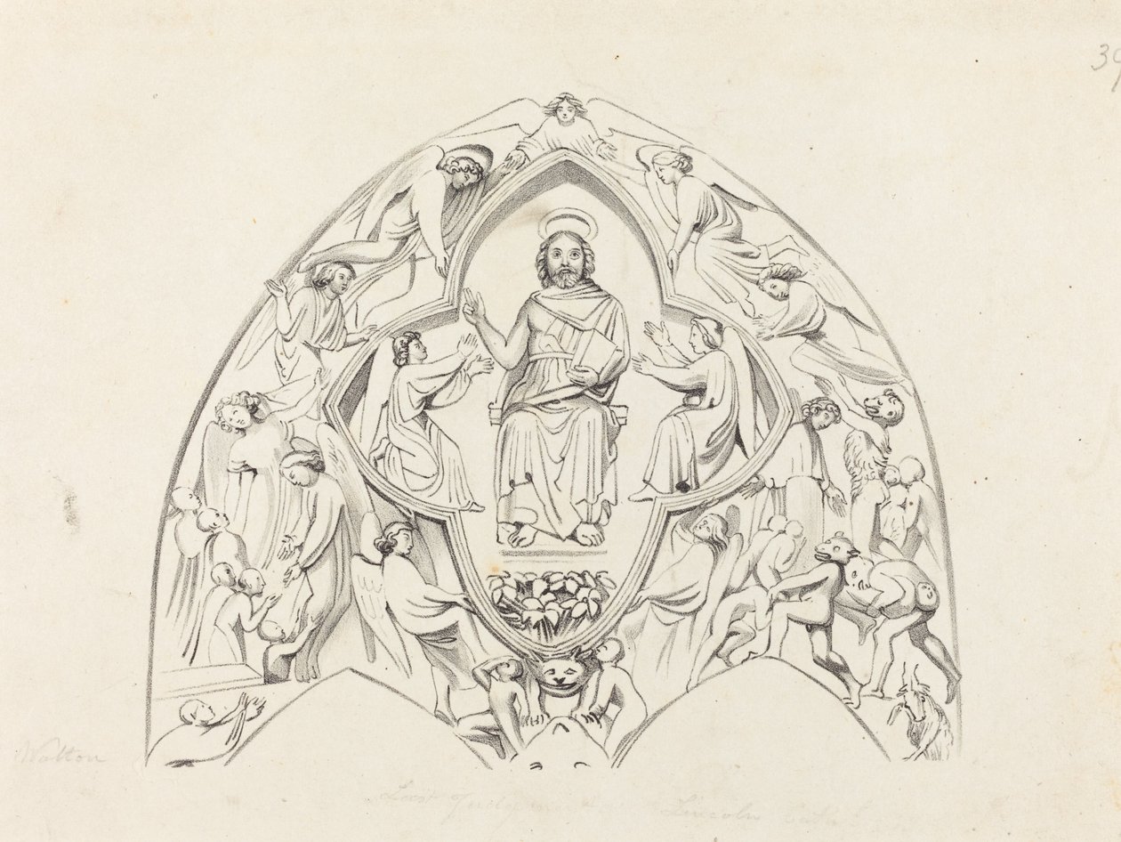 Son Yargı, Lincoln Katedrali by W. Walton after John Flaxman