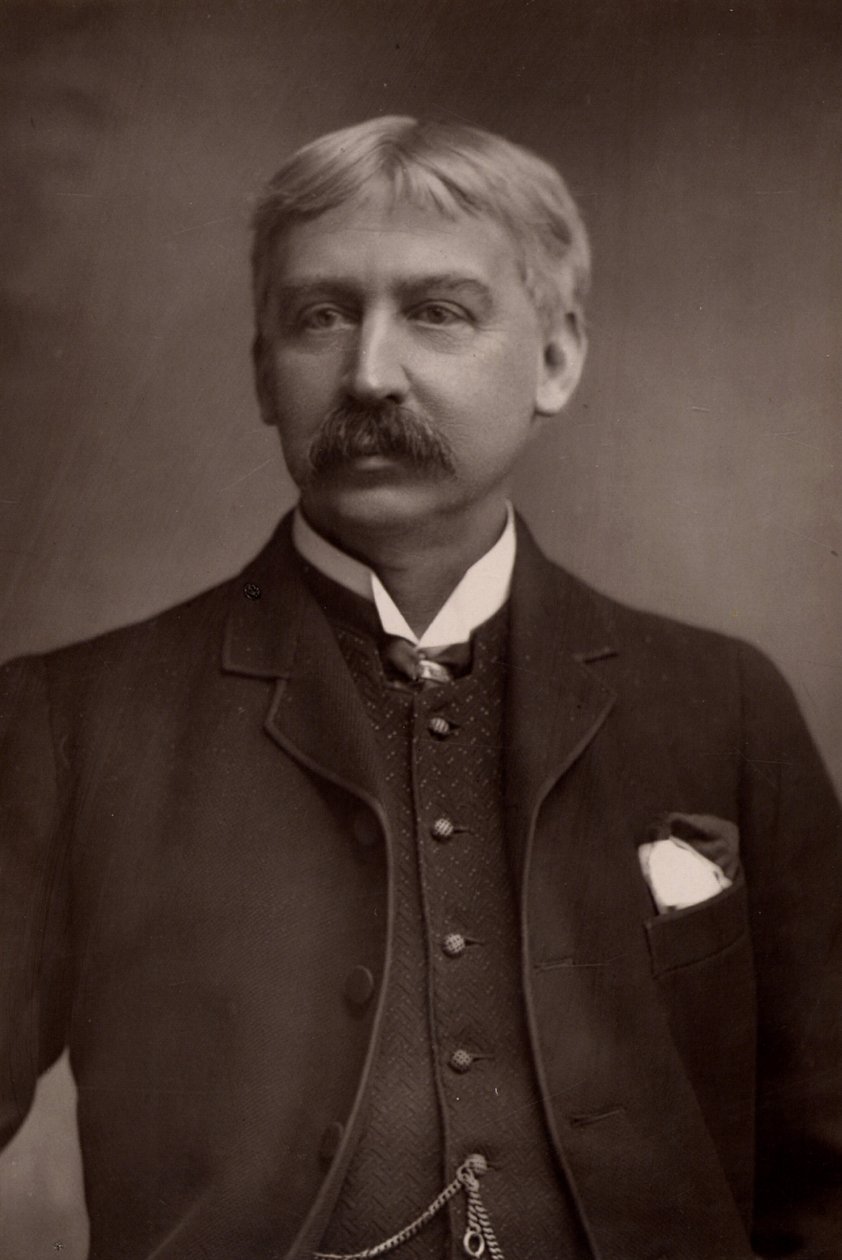 ""(Francis) Bret Harte (1836-1902) Amerikalı editör ve öykü yazarı (woodburytype) by W. and D. (after) Downey