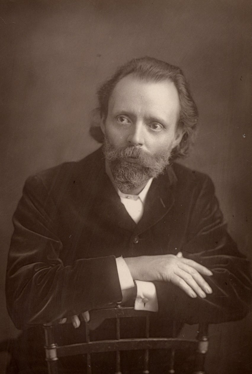 ""(Thomas Henry) Hall Caine (1853-1931) İngiliz romancı. Dante Gabriel Rossetti'nin hayatının sonundaki arkadaşı (1881-1882) (woodburytype) by W. and D. (after) Downey