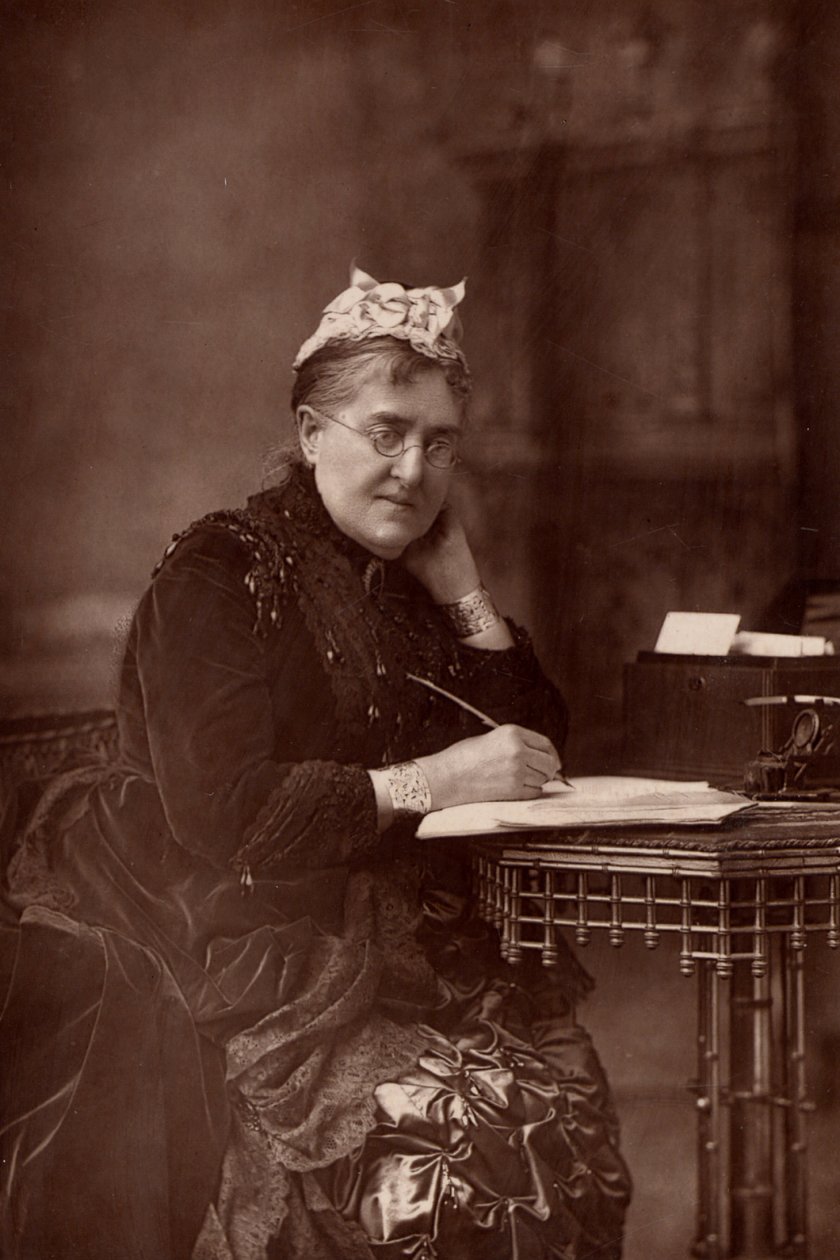 Elizabeth Lynn Linton (1822-1898) İngiliz romancı, yazar, gazeteci ve kadın hakları savunucusu. (woodbury tipi) by W. and D. (after) Downey