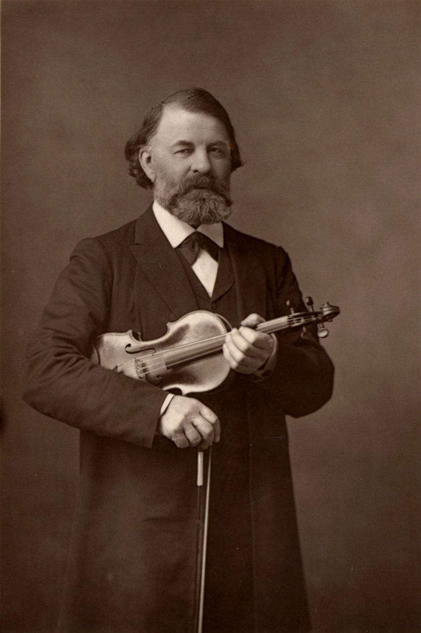 ""Joseph Joachim (1831-1907) Macar kemancı, besteci ve Berlin Konservatuarı Müdürü (woodburytype) by W. and D. (after) Downey
