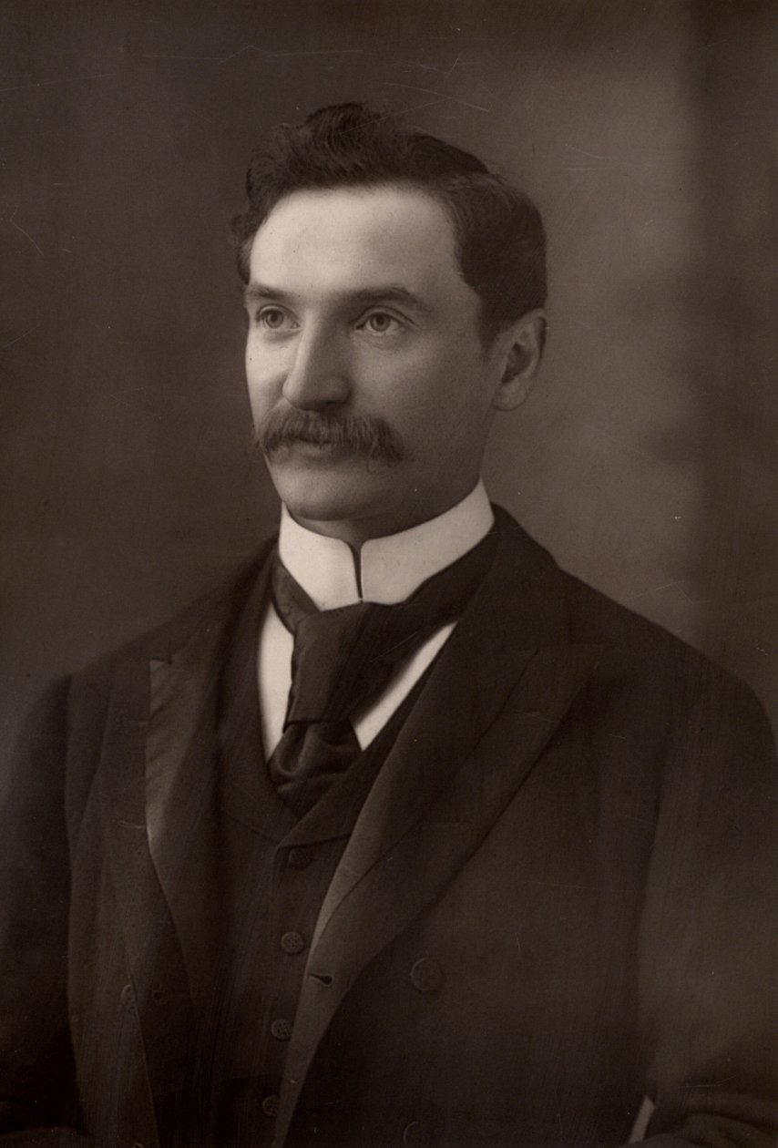 ""Solomon Joseph Solomon (1860-1927) İngiliz portre ve duvar ressamı. Birinci Dünya Savaşı'nda İngiliz ordusunda Kamuflaj kullanımını tanıttı. (woodbury tipi) by W. and D. (after) Downey