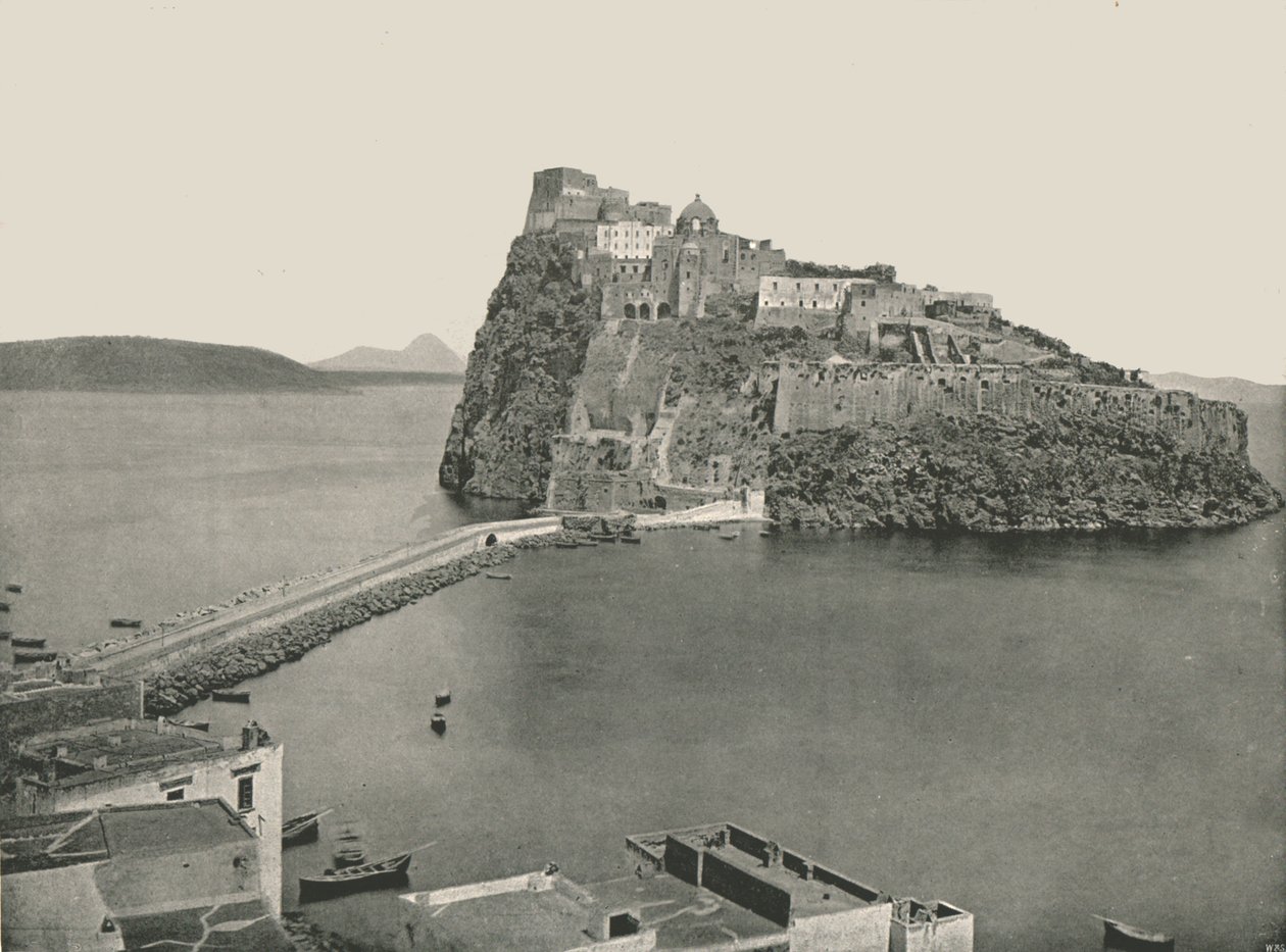 Aragon Kalesi, Ischia, İtalya, 1895. by W and S Ltd