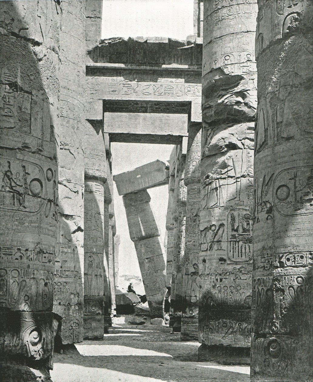 Hipostil Salonunun Sütunları, Karnak, Mısır, 1895. by W and S Ltd