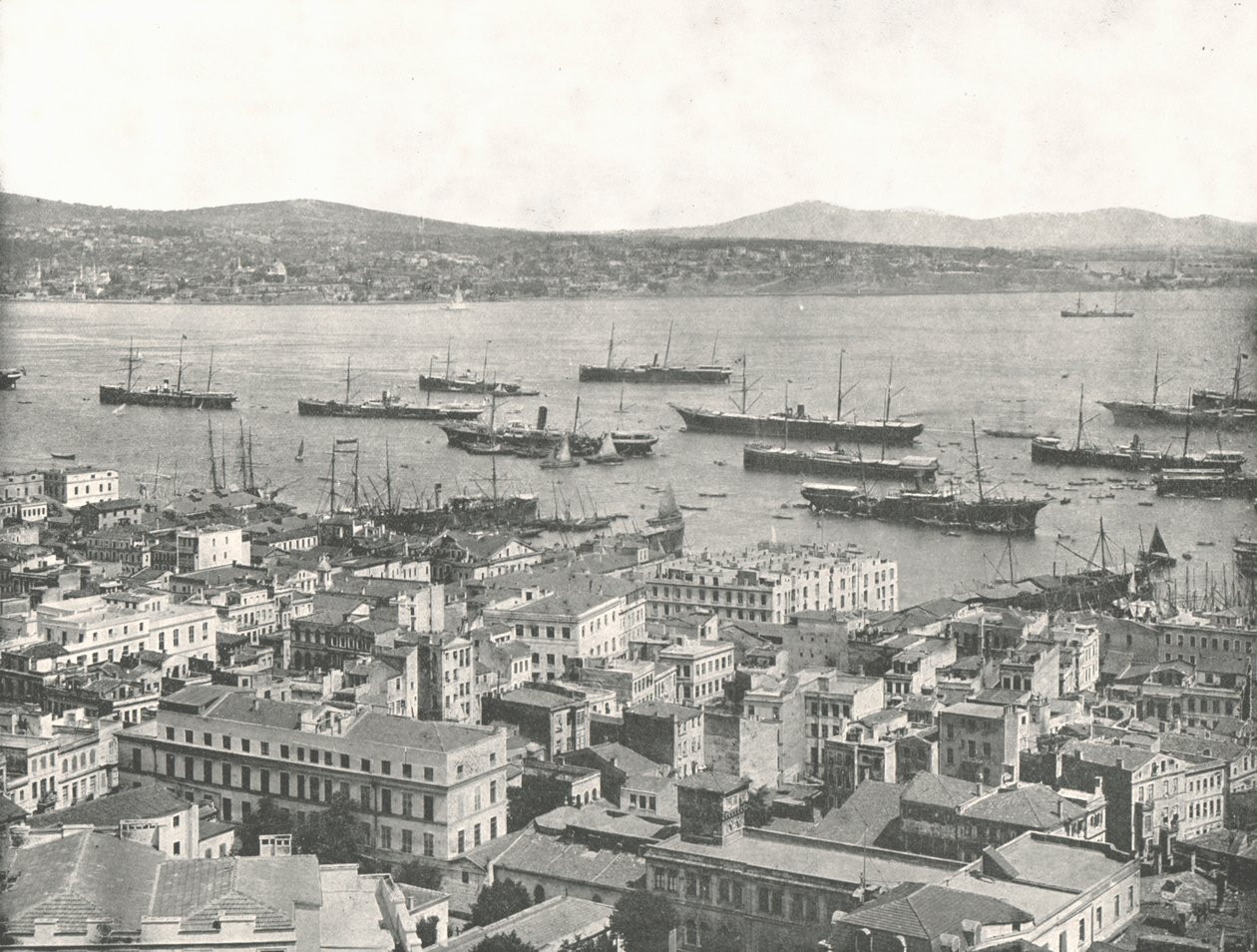 Boğaziçi Üsküdar'a bakıyor, Konstantinopolis, Osmanlı İmparatorluğu, 1895. by W and S Ltd