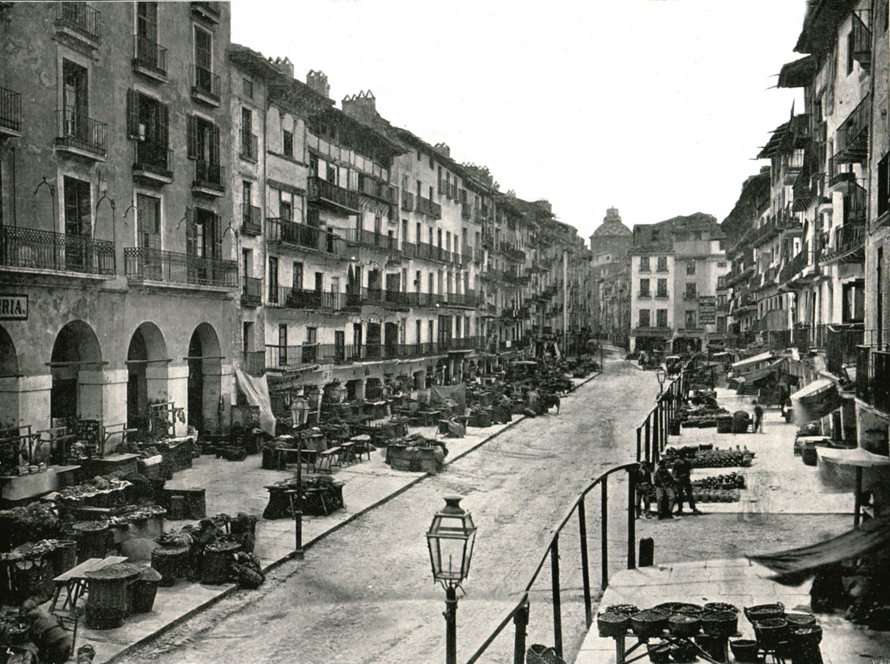 Pazar Yeri, Zaragoza, İspanya, 1895. by W and S Ltd