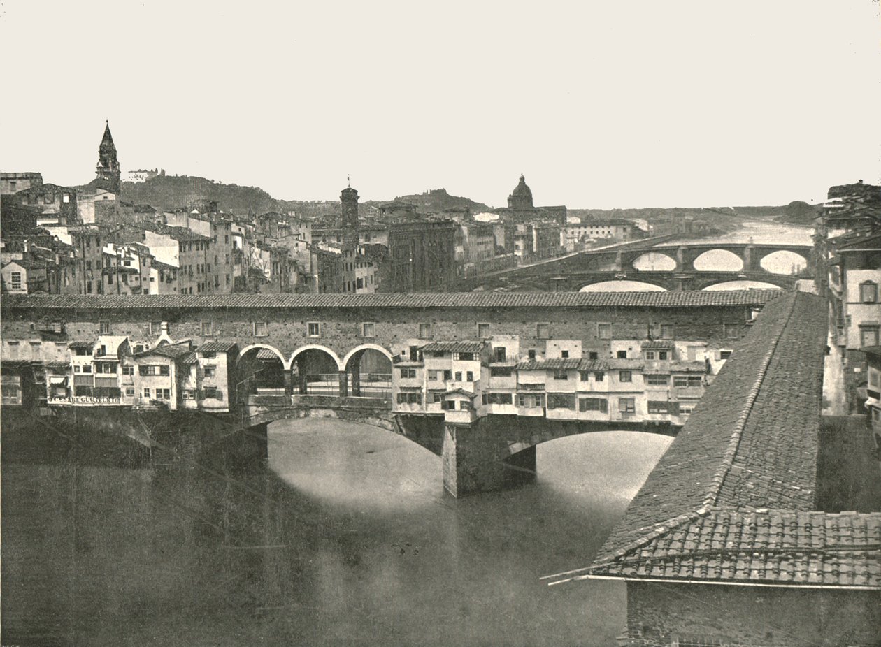 Ponte Vecchio, Floransa, İtalya, 1895. by W and S Ltd