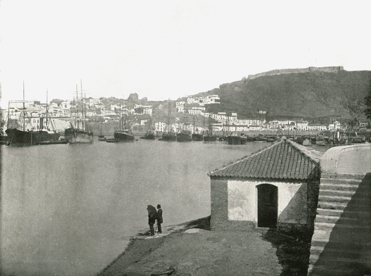 Malaga şehri ve limanı, İspanya, 1895. by W and S Ltd