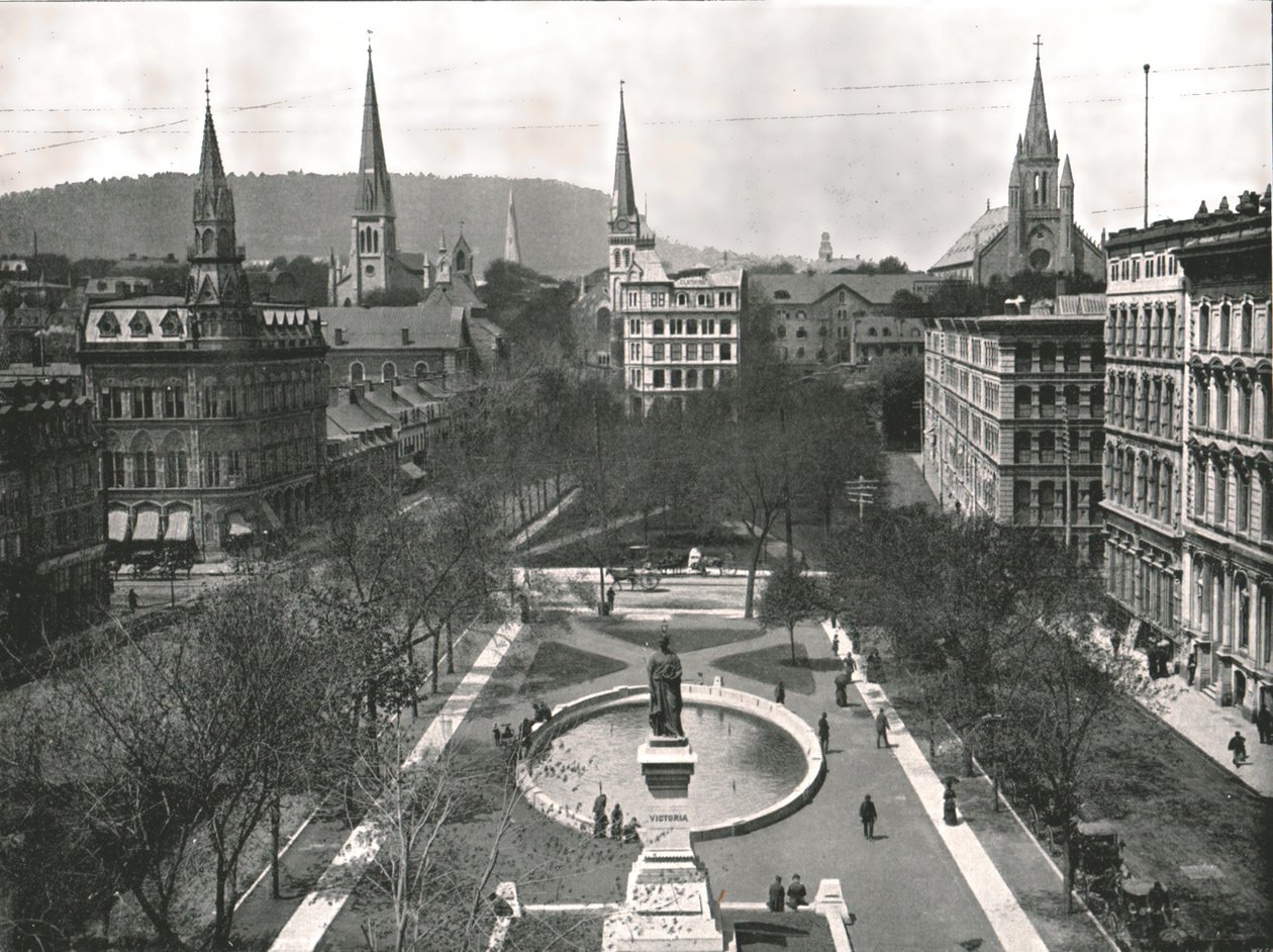 Victoria Meydanı, Montreal, Kanada, 1895. by W and S Ltd