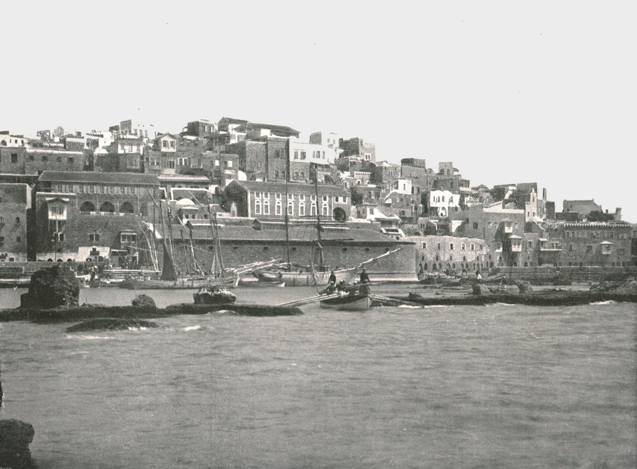 Denizden görünüm, Yafa, Filistin, 1895. by W and S Ltd