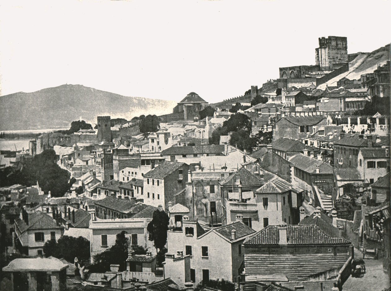 Kasabanın görünümü, Cebelitarık, 1895. by W and S Ltd