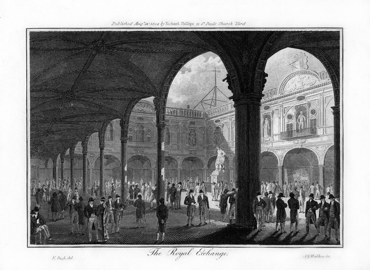 Kraliyet Borsası, Londra, 1804. by Walker
