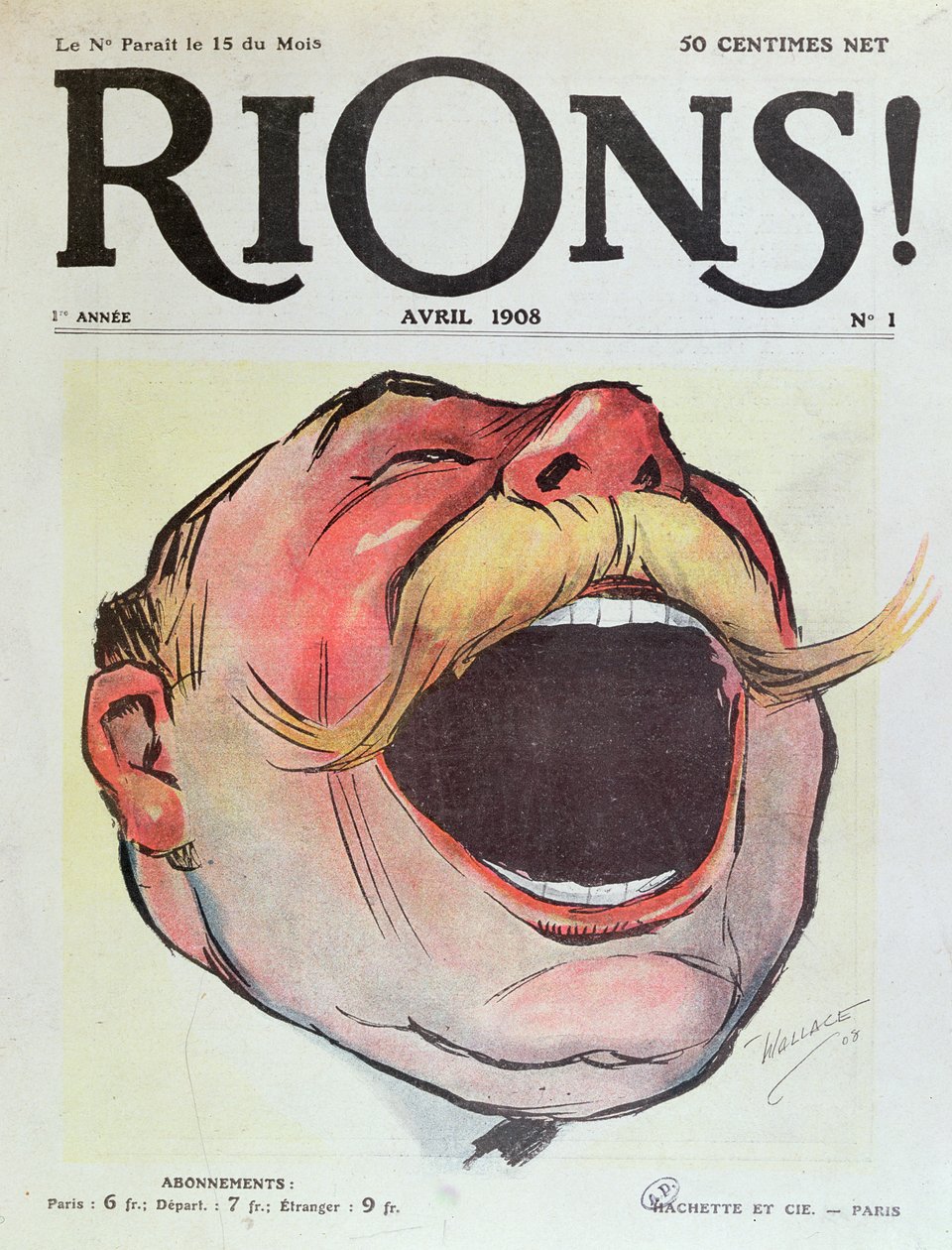 Lets Laugh, Rions dergisinin kapağı, 1908 by Wallace