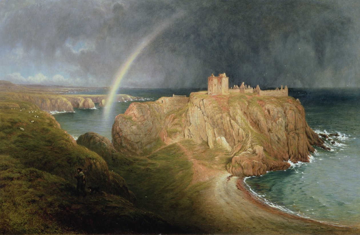 Dunnottar Kalesi, 1867 by Waller Hugh Paton