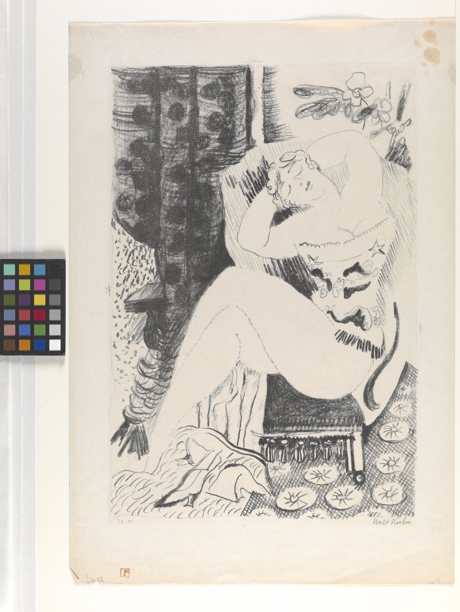 Edith (litografi) by Walt Kuhn