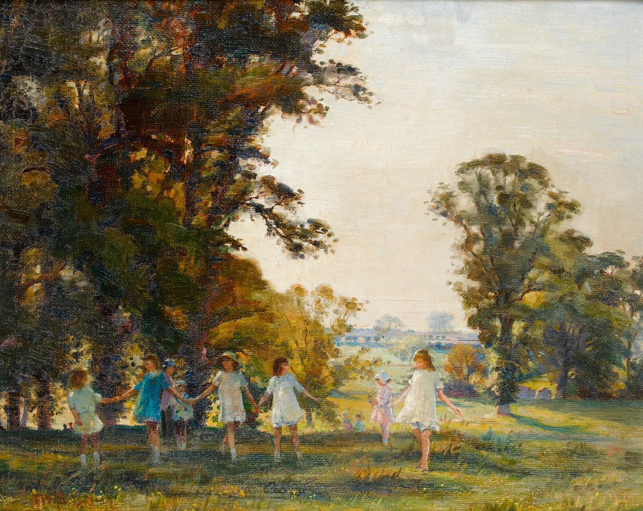 oynayan çocuklar by Walter Bonner Gash