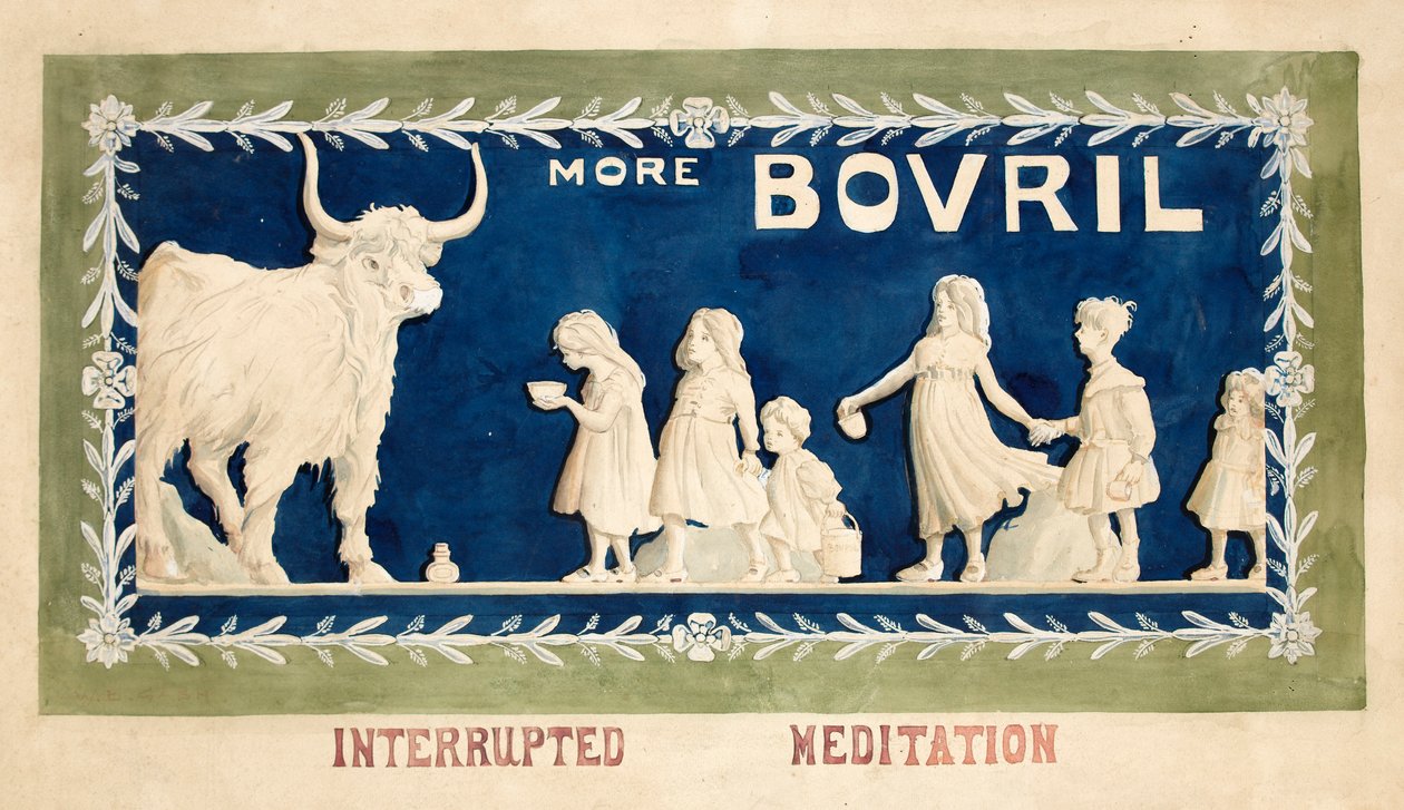?Bölünmüş Meditasyon?, bir Bovril afiş tasarımı by Walter Bonner Gash