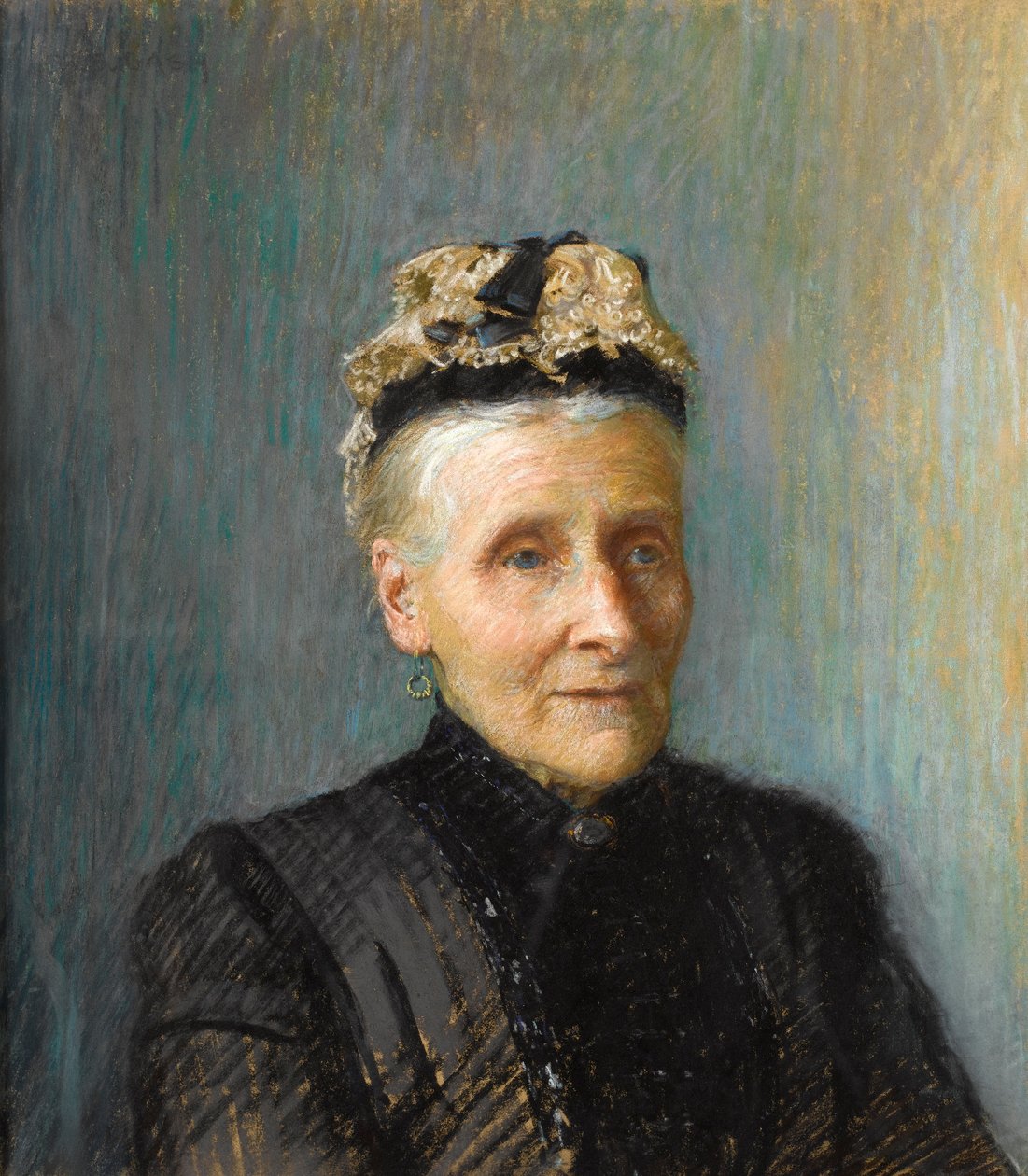 Bir Kadının Portresi (kağıt üzerinde pastel) by Walter Bonner Gash