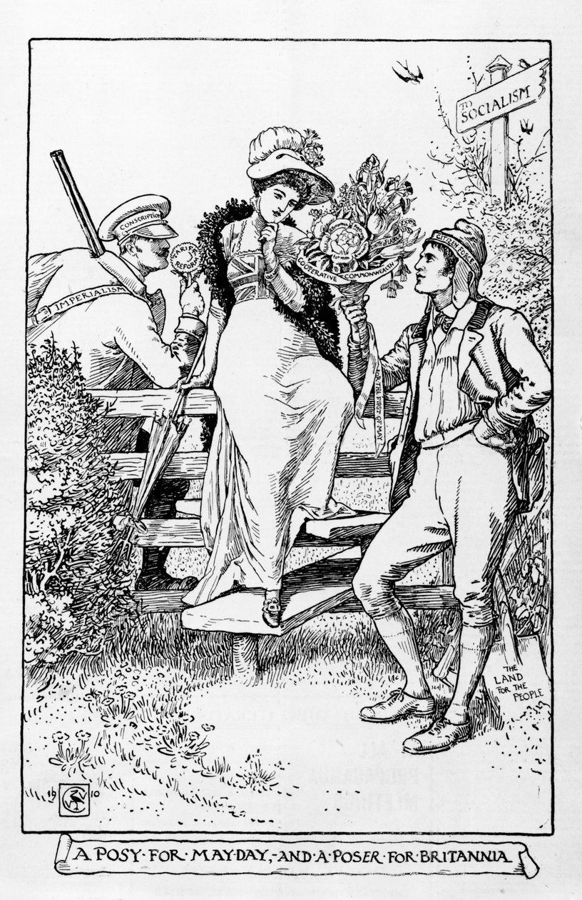 Mayday için bir Posy ve Britannia için bir Posy, 1910 by Walter Crane