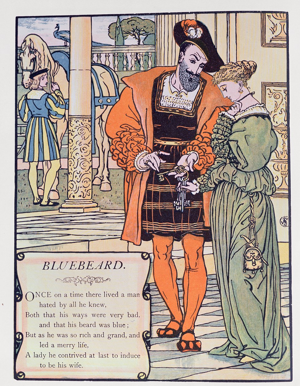 Bluebeard ve karısı, Charles Perrault (1628-1703) tarafından 