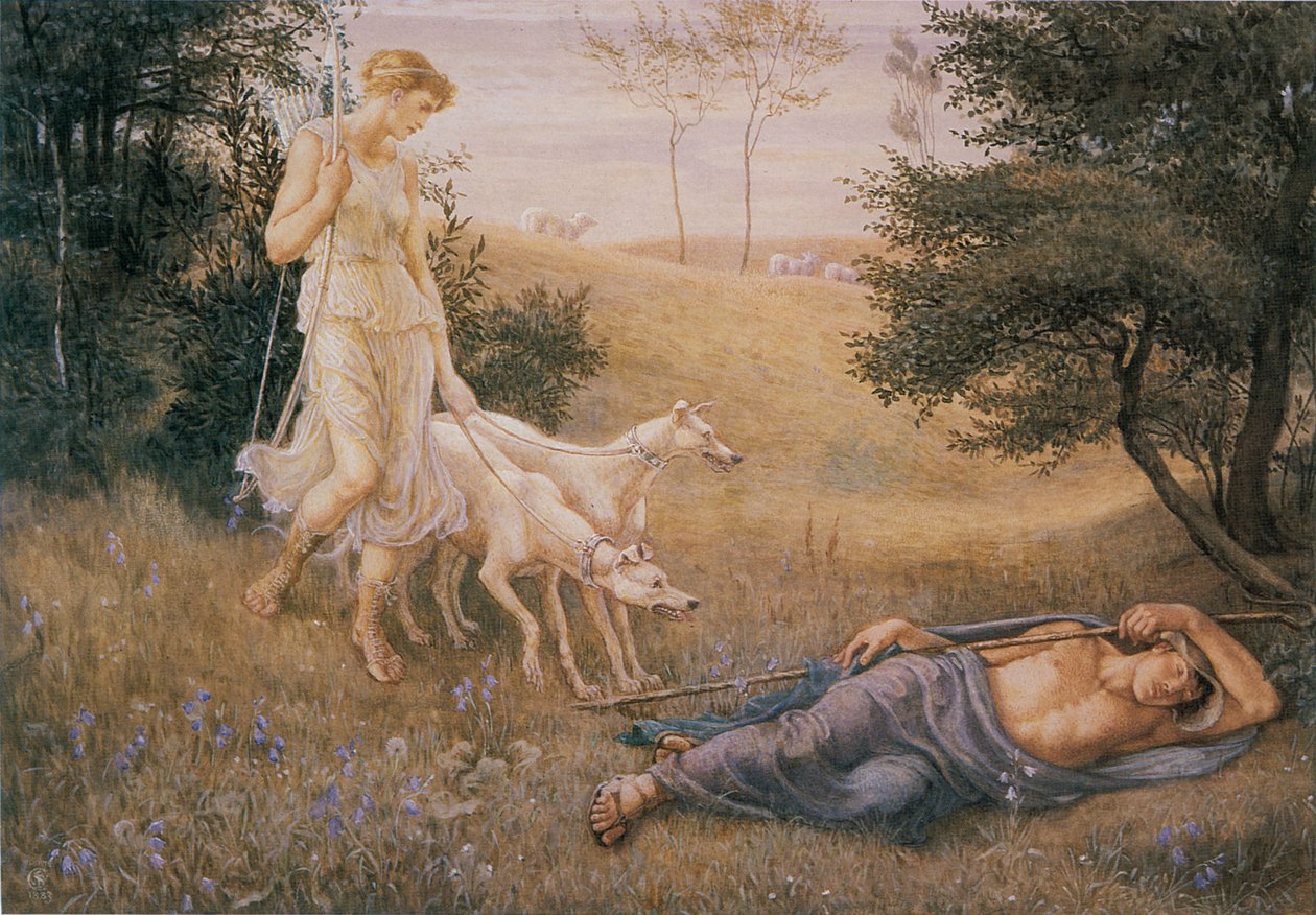Diana ve Endymion by Walter Crane