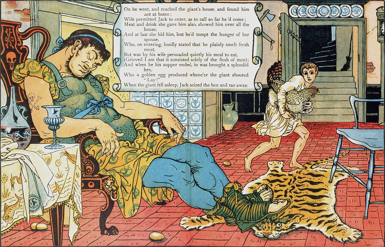 Jack ve Fasulye Sırığı (illüstrasyon) by Walter Crane
