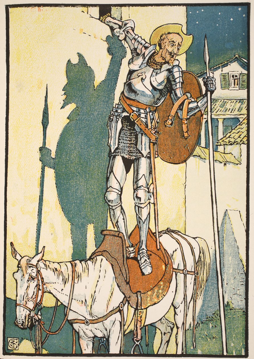Don Kişot'un Büyüsü, Yargıç Parry tarafından yeniden anlatılan 'Mancha'lı Don Kişot'tan bir örnek, pub. Blackie und Son Ltd, Londra, 1900 by Walter Crane