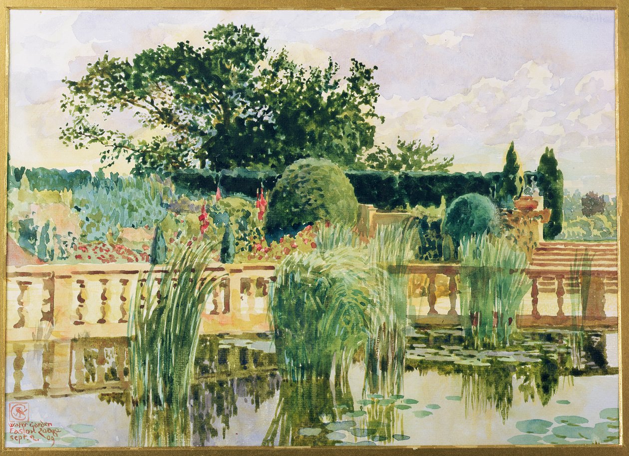 The Water Garden, Easton Lodge, Great Dunmow yakınlarında, Essex, 1909 by Walter Crane
