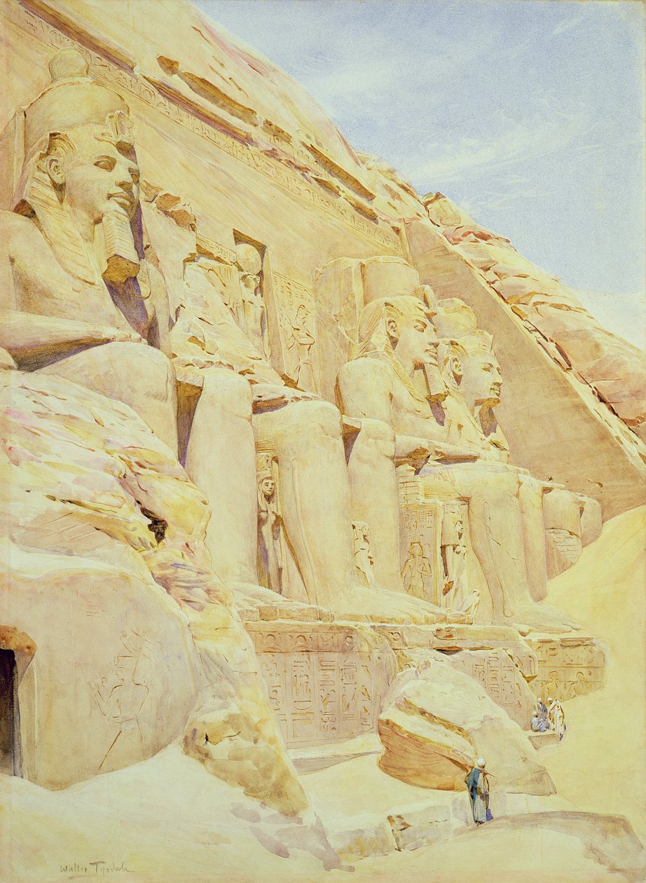 Abu Simbel, Yukarı Nil, Mısır (kağıt üzerinde wc) by Walter Frederick Roofe Tyndale