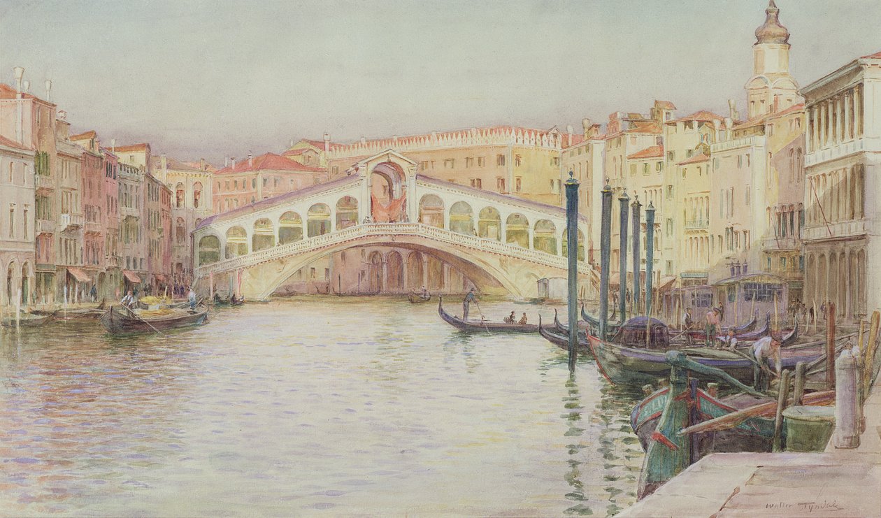 Rialto Köprüsü (kağıt üzerinde wc) by Walter Frederick Roofe Tyndale