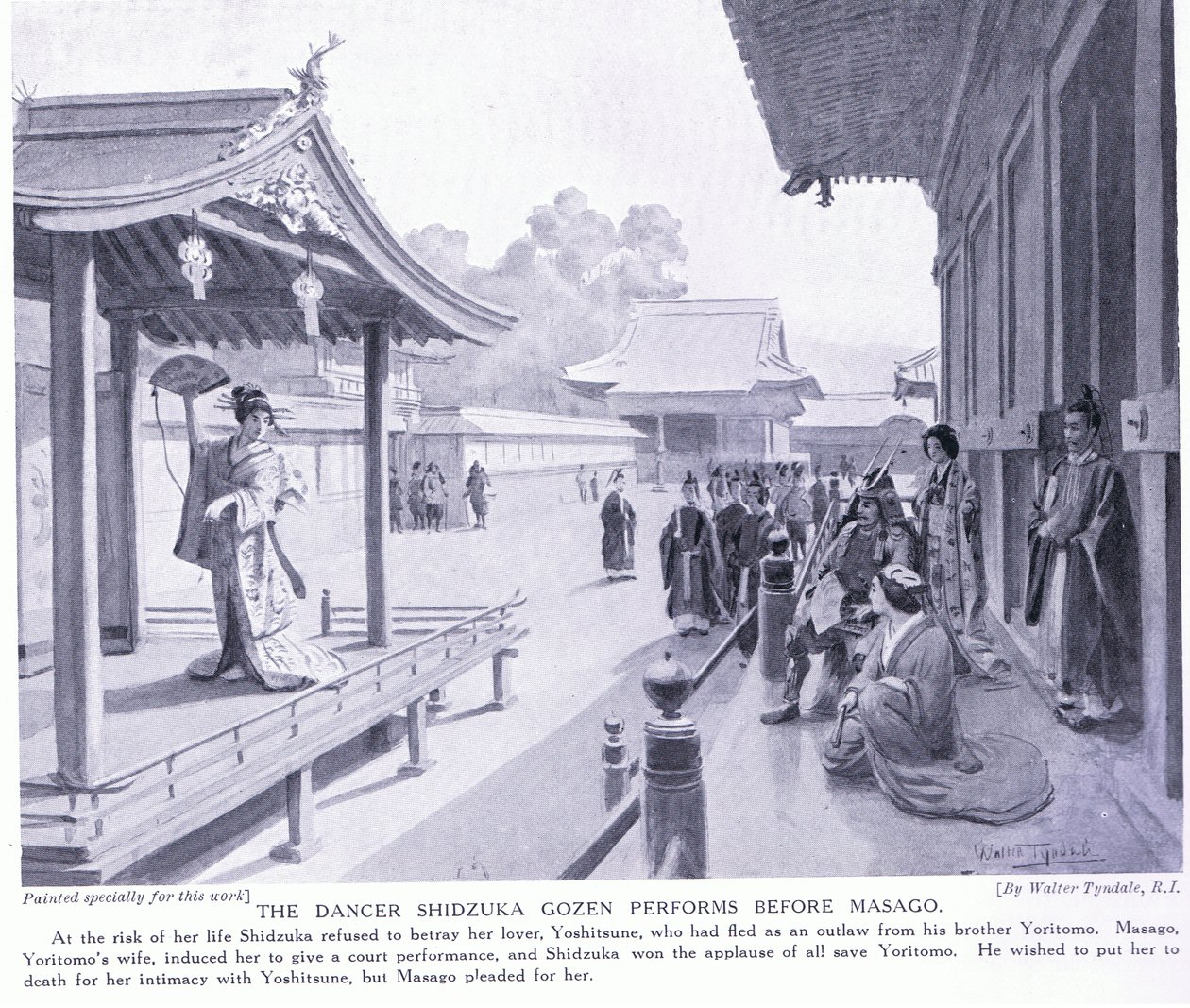 Te Dancer d Zuka Sabah Masago Öncesinde Gösterir by Walter Frederick Roofe Tyndale