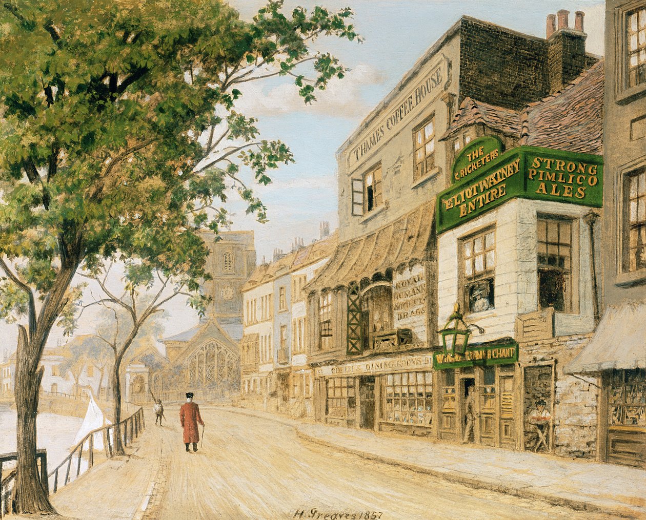 Cheyne Yürüyüşü, Chelsea, 1857 by Walter Greaves