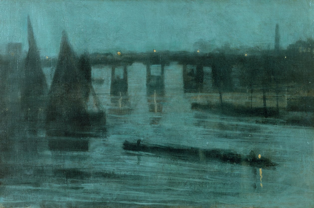 Nocturne, Eski Battersea Köprüsü, 1885 by Walter Greaves