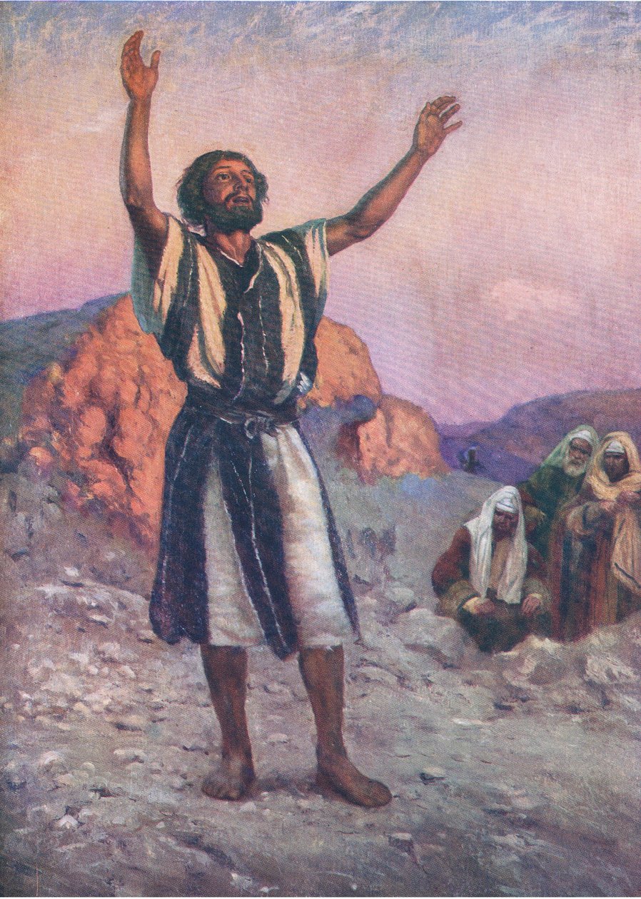 John the Baptist, from The Bible Picture Book published by Thomas Nelson, c.1950  by Walter Grieve