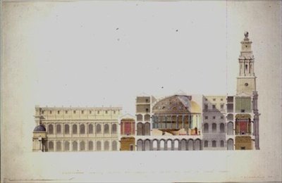 Önerilen tasarım - Lordlar Kamarası ve Büyük Mahkeme, 1841 (wc çizimi) by Walter L.B. Granville