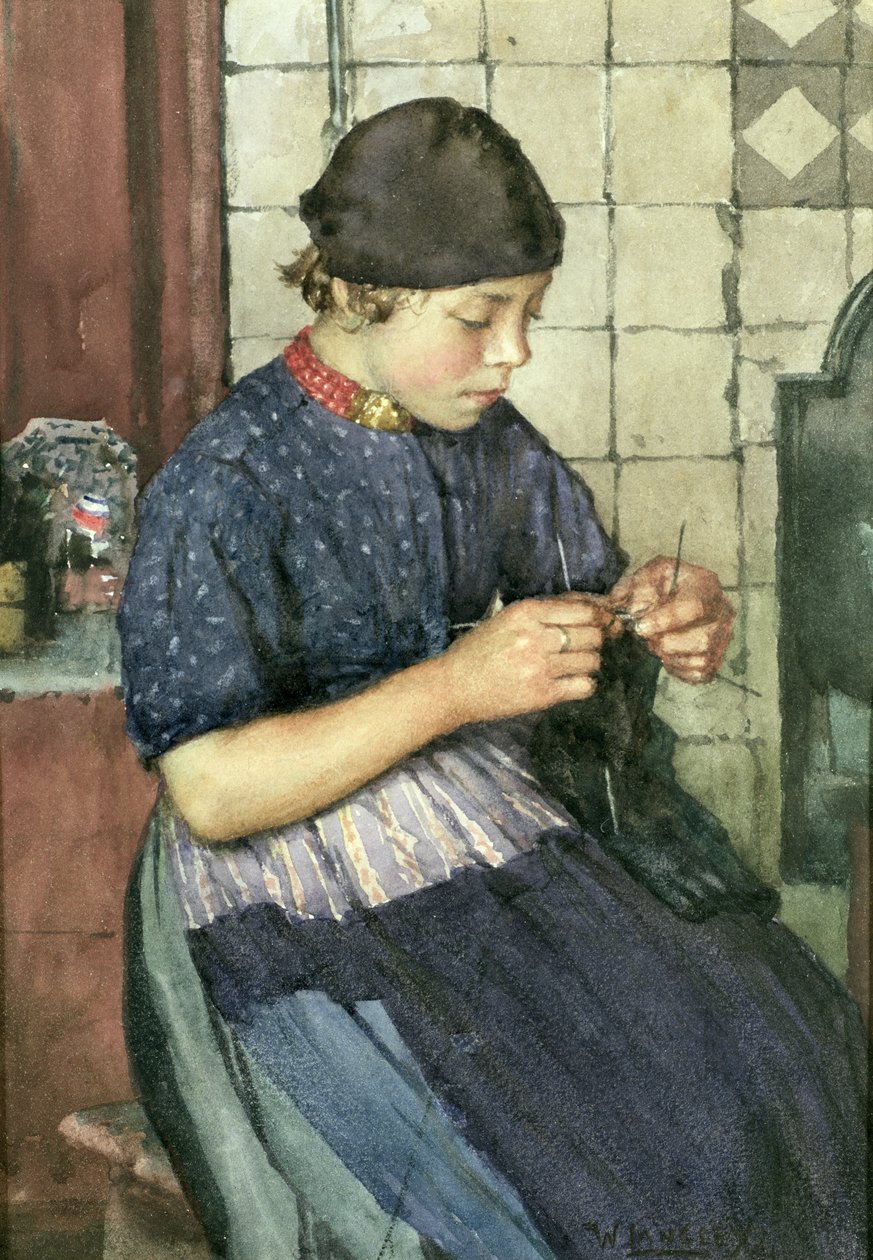 Kız Örgü by Walter Langley