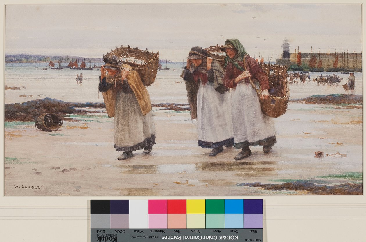 The Breadwinners, c.1896 (kağıt üzerinde wc) by Walter Langley