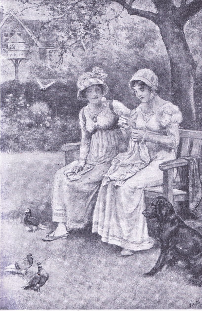 Jane Austen ve sevdiği kız kardeşi by Walter Paget