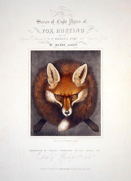 Başlık Sayfası, Henry Alken (1785-1851), 1833 (el boyaması aquatint) tarafından oyulmuş Beaufort Dükü