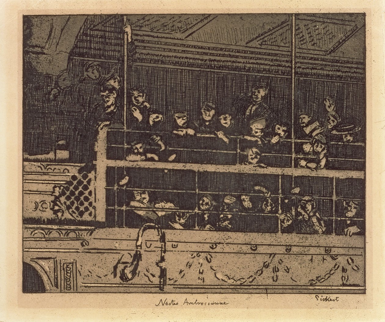 Noctes Ambrosianae (Ambrosian Nights) 1906 (gravür ve aquatint) by Walter Richard Sickert