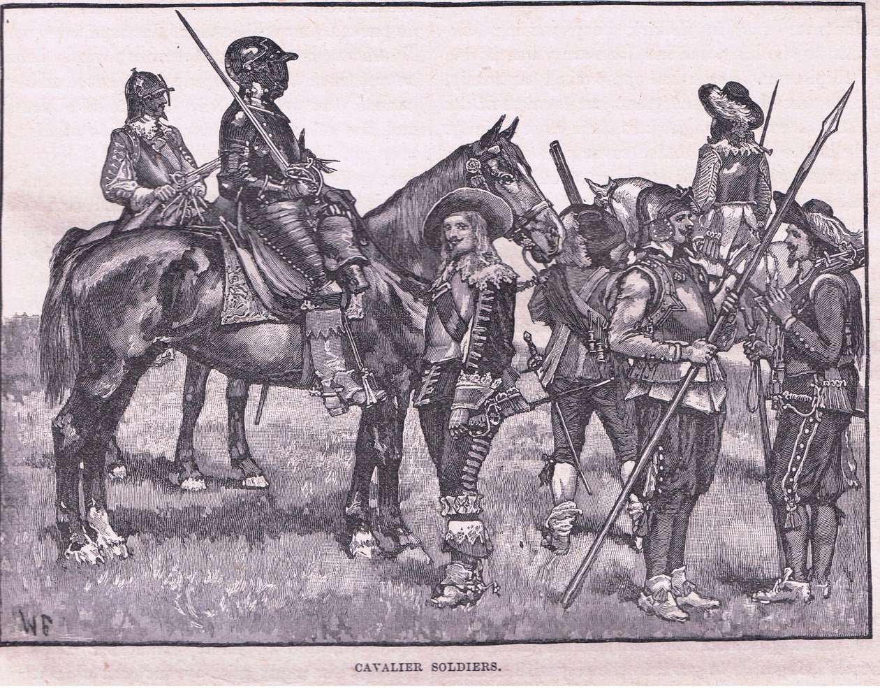 ಕ್ಯಾವಲಿಯರ್ ಸೈನಿಕರು AD 1645 ಟರ್ಕ್ by Walter Stanley Paget