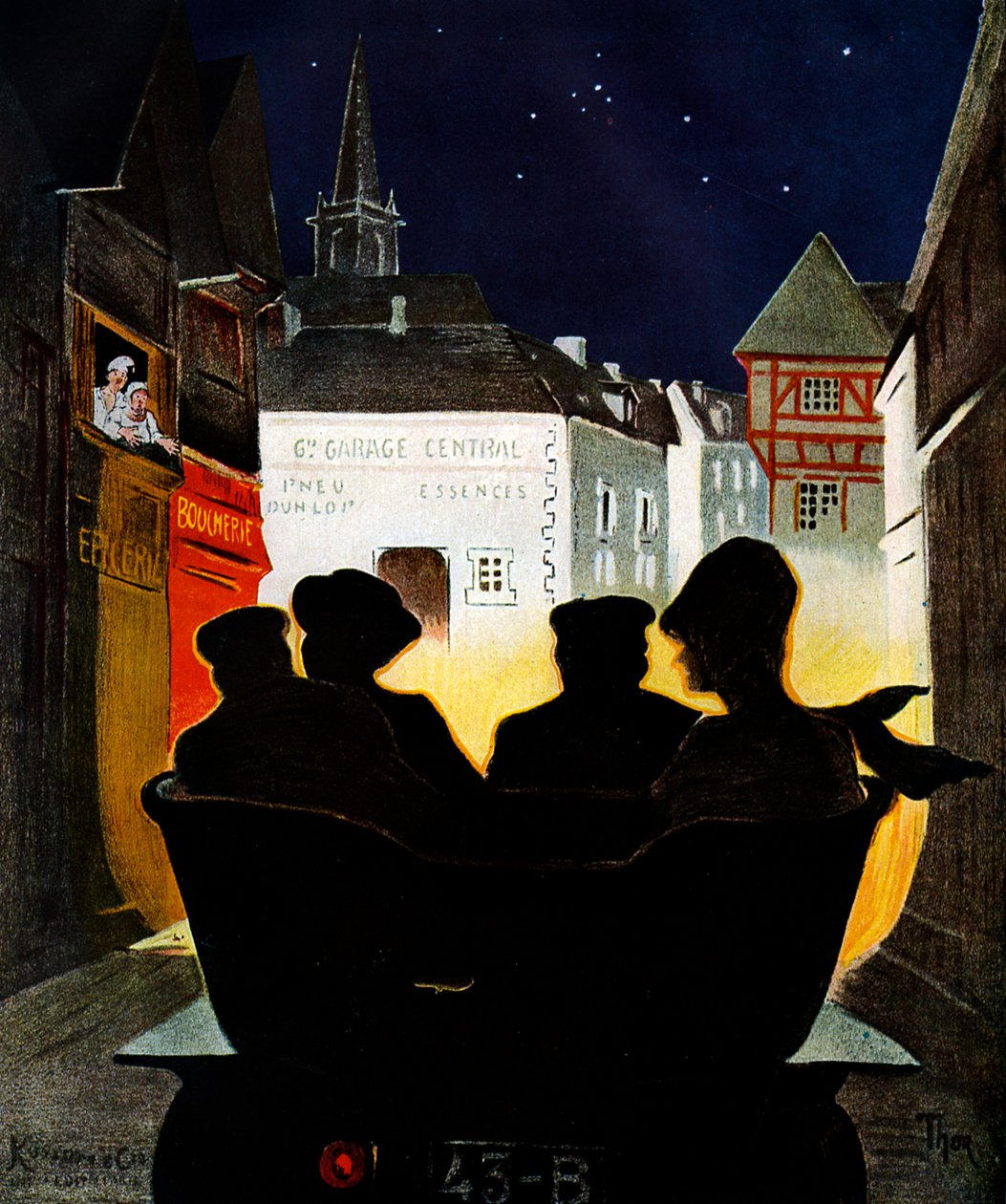 Geceleyin otomobil, 1902 by Walter Thor