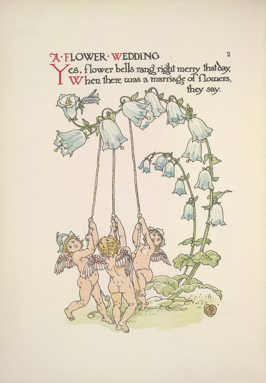 Bir çiçek düğünü by Walter Crane